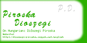 piroska dioszegi business card
